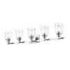 Z-Lite Bohin 5 Light Vanity, Chrome And Clear Seedy 464-5V-CH